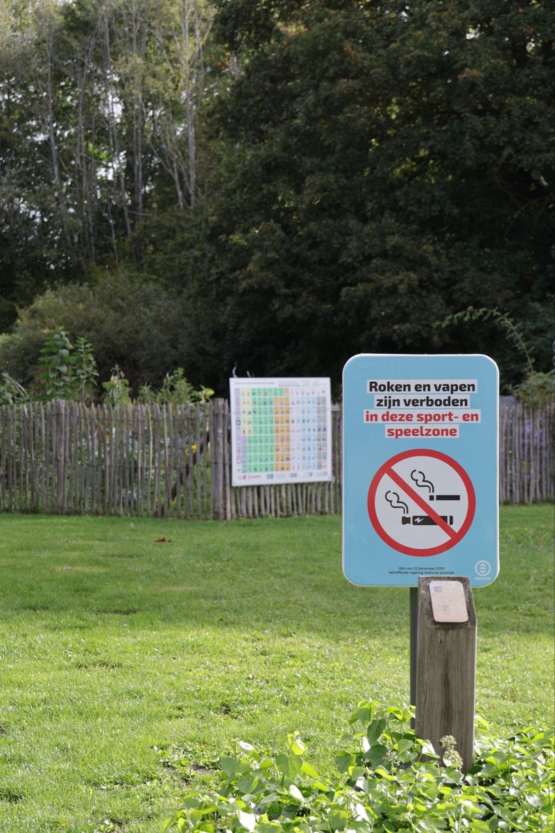 Speel- en sportzone in het park vlakbij